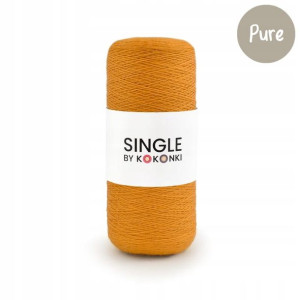 Nić Włóczka SINGLE Pure KOKONKI kurkuma MERINO