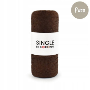Nić Włóczka SINGLE Pure KOKONKI brąz MERINO