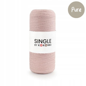 Nić Włóczka SINGLE Pure KOKONKI pastelowy róż