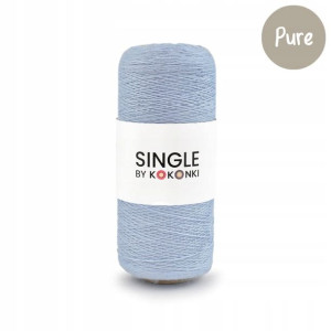 Nić Włóczka SINGLE Pure KOKONKI błękit MERINO