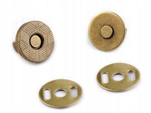 Zapięcie magnetyczne 10 mm / mosiądz / 5 szt.