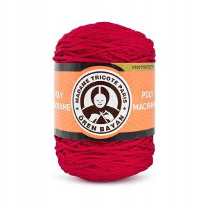 Sznurek MTP Poly Macrame 2mm 118 / czerwień