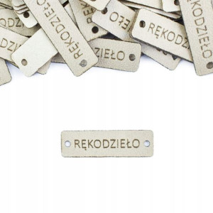 Metka altara nubuk premium RĘKODZIEŁO beż 12x40mm