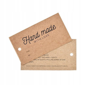 Zawieszka metka papierowa Hand made 50x90mm