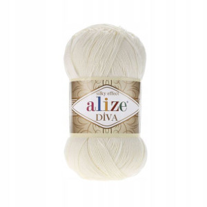 Włóczka Alize Diva 62 krem