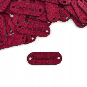 Metka nubuk premium "Handmade" / bordo