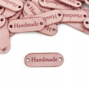 Metka nubuk premium "Handmade" / róż