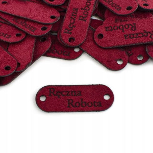 Metka nubuk premium Ręczna Robota / bordo