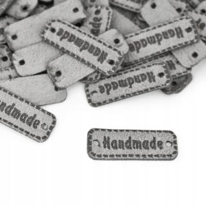 Metka nubuk premium "Handmade" / szary