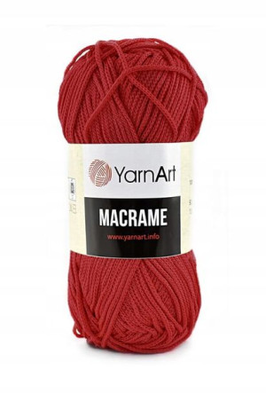 Sznurek poliestrowy YarnArt Macrame 1,5 143 czerwi
