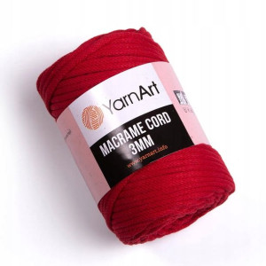 Sznurek YarnArt Macrame Cord 3mm 773 czerwień