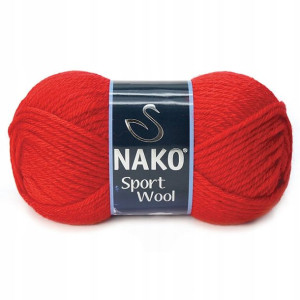 Włóczka Nako Sport Wool - 1140 czerwony