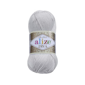 Włóczka Alize Diva 168 / jasny szary