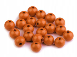 Koraliki drewniane lakierowane 10 2,2mm pomarańcz