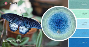 Włóczka KOKONEK Classic B119 Butterfly effect