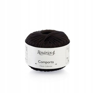 Włóczka Rosarios 4 Comporta 19 Preto czerń 50g