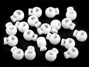 Stoper do sznurka plastikowy 15x19mm off white 10s