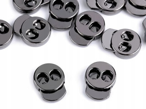 Stoper sznurka metalowy 15x18mm okrągły nikiel 4sz