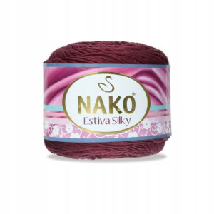 Włóczka Nako Estiva Silky 01372 / wino