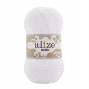 Włóczka Alize Bella 55 / biel / 100 g