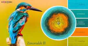 Włóczka KOKONEK Classic A958 Zimorodek II