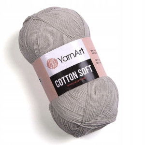 Włóczka YarnArt Cotton Soft 49 / jasny szary