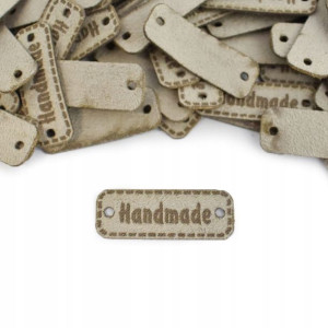Metka nubuk premium Handmade / szarobeżowy