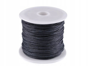 Sznurek bawełniany woskowany 1mm 20m granat