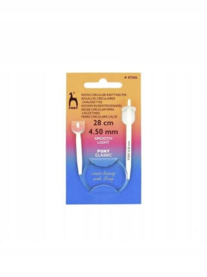 Druty skarpetkowe z żyłką Pony 4,5 mm 28 cm