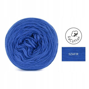 Włóczka KOKONEK ReCotton Mono szafir / 250m