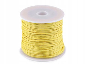 Sznurek bawełniany woskowany 1mm 20m żółty narcyz