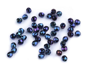 Koraliki szklane szlifowane 3mm szafirowy ~ 150szt