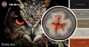 Włóczka KOKONEK Merino 571 Sowia noc - Czekolada/