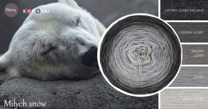 Włóczka KOKONEK Merino 602 MIX Miłych snów- Ciemny