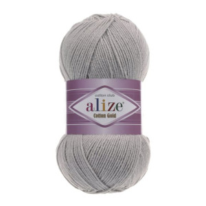 Włóczka Alize Cotton Gold 21 / szary melanż / 100g