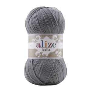 Włóczka Alize Bella 87 / średni szary / 100 g