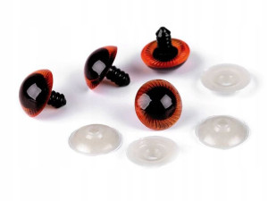 Oczy do maskotek 20 mm sukcynit 4 szt.
