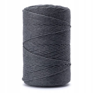 Sznurek skręcany do MAKRAM 3mm 735 c. szary 100m