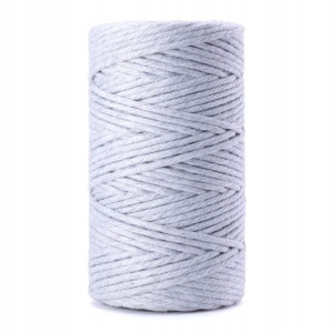 Sznurek skręcany do MAKRAM 2mm 701 j. szary 50m