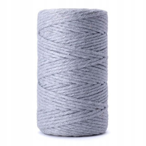 Sznurek skręcany do MAKRAM 2mm 710 szary 50m 100g