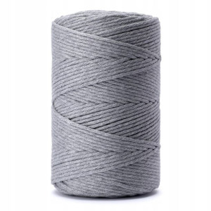 Sznurek skręcany do MAKRAM 3mm 730 śr. szary 200m