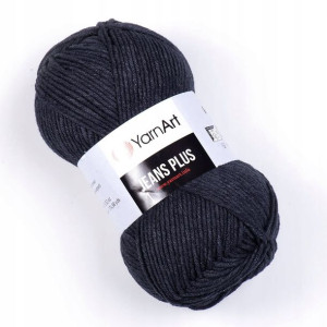 Włóczka YarnArt Jeans Plus 28 węgiel drzewny