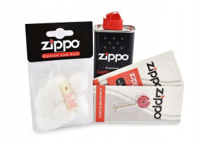 Zestaw Zippo Akcesoria Benzyna Knot Kamienie Watki
