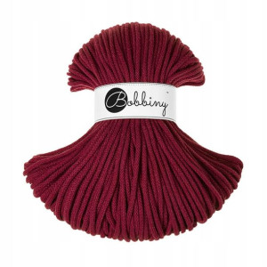 Sznurek pleciony Bobbiny Premium Czerwone Wino 5mm