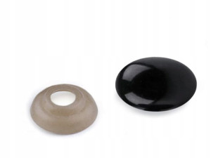 Nos plastikowy oczy do maskotek 9 x 13 mm czerń 5