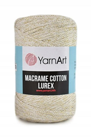 Sznurek YarnArt Macrame Cotton Lurex 3mm 724 ecru