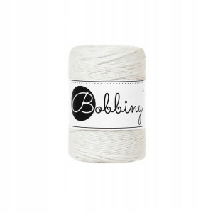 Sznurek skręcany bawełniany Bobbiny 3ply Biel Złam