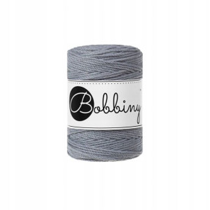 Sznurek skręcany bawełniany Bobbiny 3ply Stalowy