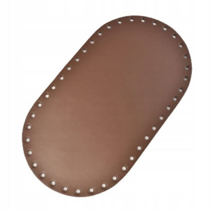 Baza dno torebki owal skóra Taki Pompon 22x12 brąz