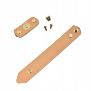 Zapięcie Pat Slim skóra Taki Pompon 17,5 cm camel